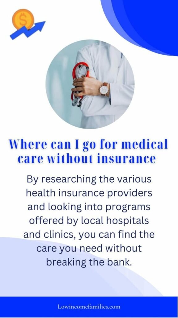 Where can I go for medical care without insurance
