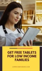 Free tablet from low income families