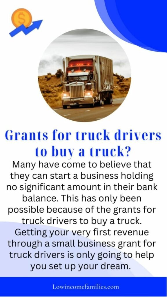 Grants to start trucking business