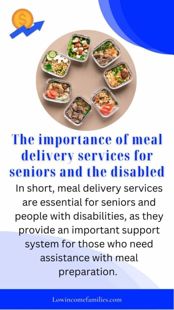 Free home delivery meal for disabled