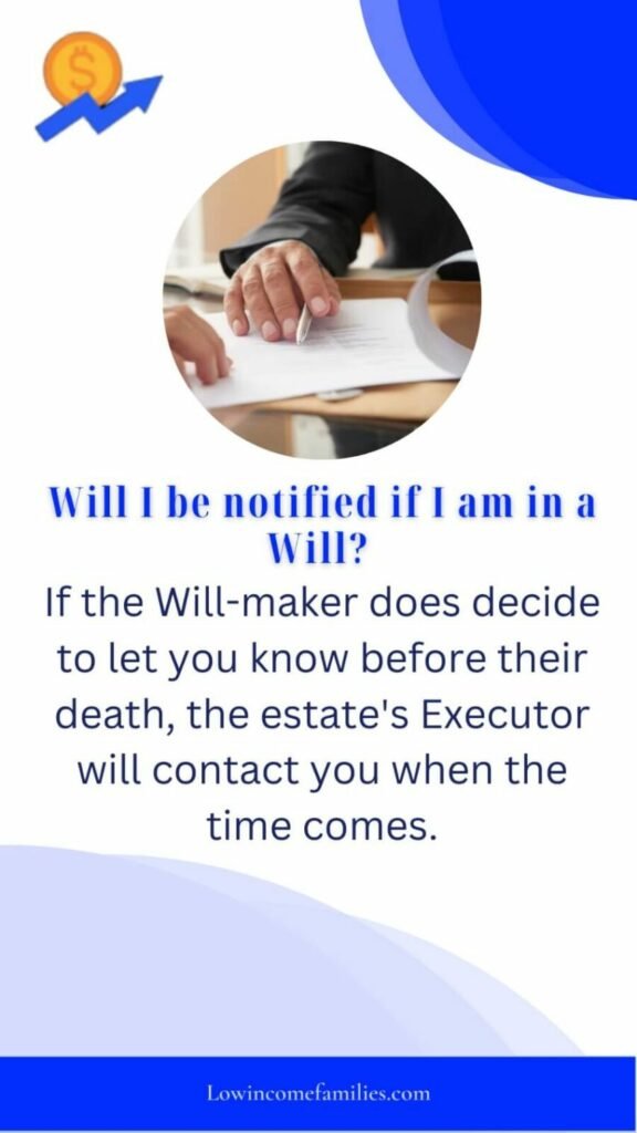 How long does it take to be notified of an inheritance